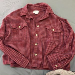 Cropped American Eagle flannel